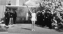 Torch bearer at the 1948 Games Opening Ceremony