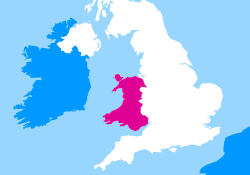 Map of UK with Wales highlighted