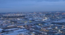 Snow on the Olympic Park
