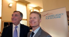 LOCOG CEO Paul Deighton with John Scott CEO of Glasgow 2014