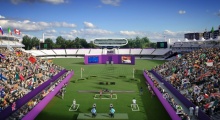 An artist's impression of Lord's Cricket Ground as it might look during the Lond
